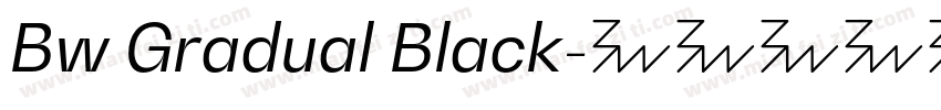 Bw Gradual Black字体转换